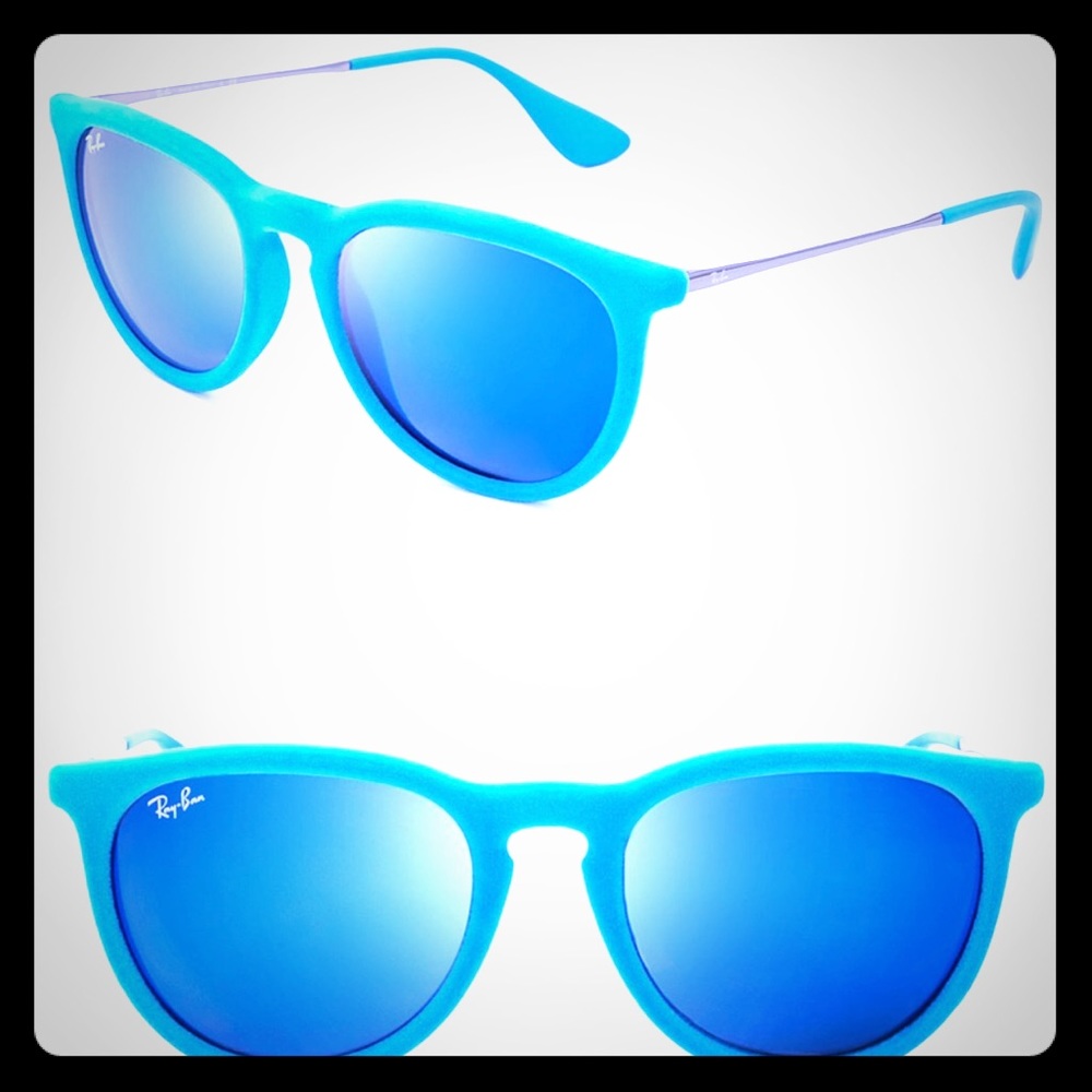 GENTLY USED RAY BAN ERIKA VELVET BLUE SUNGLASSES